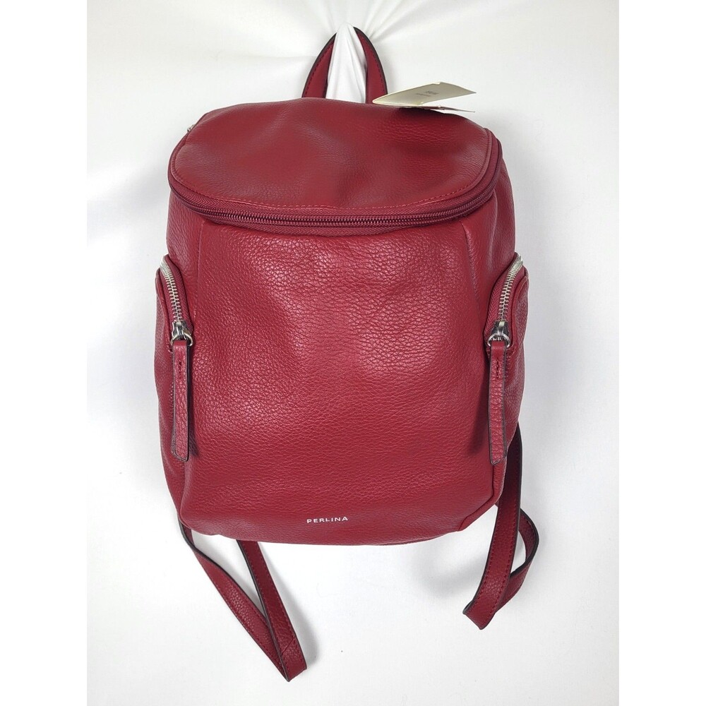 NWT Perlina Isabelle Backpack Red Leather Purse Bag New